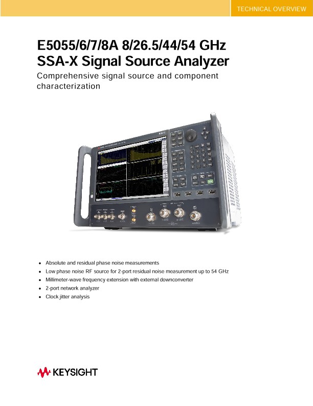 E5055 6 7 8A 8 26 5 44 54 GHz SSA X Signal Source Analyzer PDF Asset